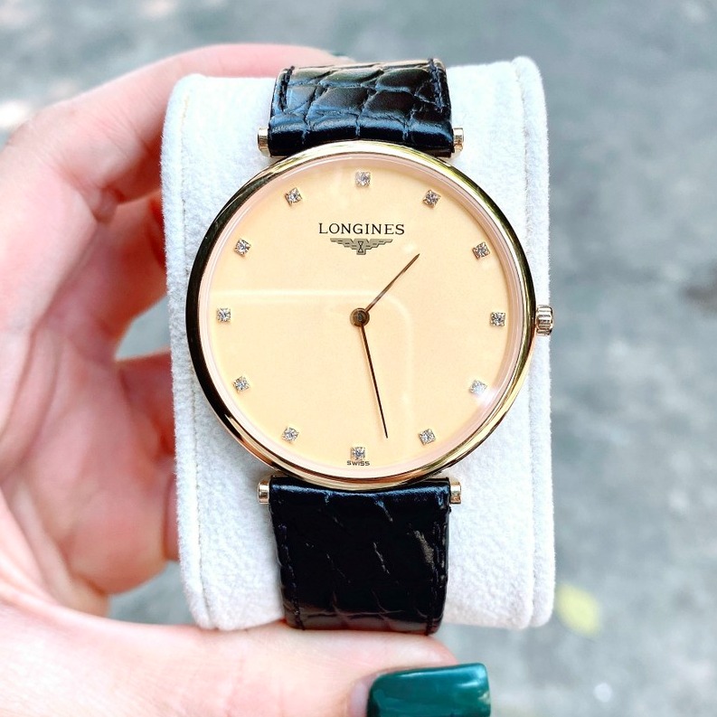 Đồng hồ nam dây da L0ngines LO079 size 40mm vỏ vàng fullbox Đồng hồ nam chống nước Đồng hồ nam cao cấp