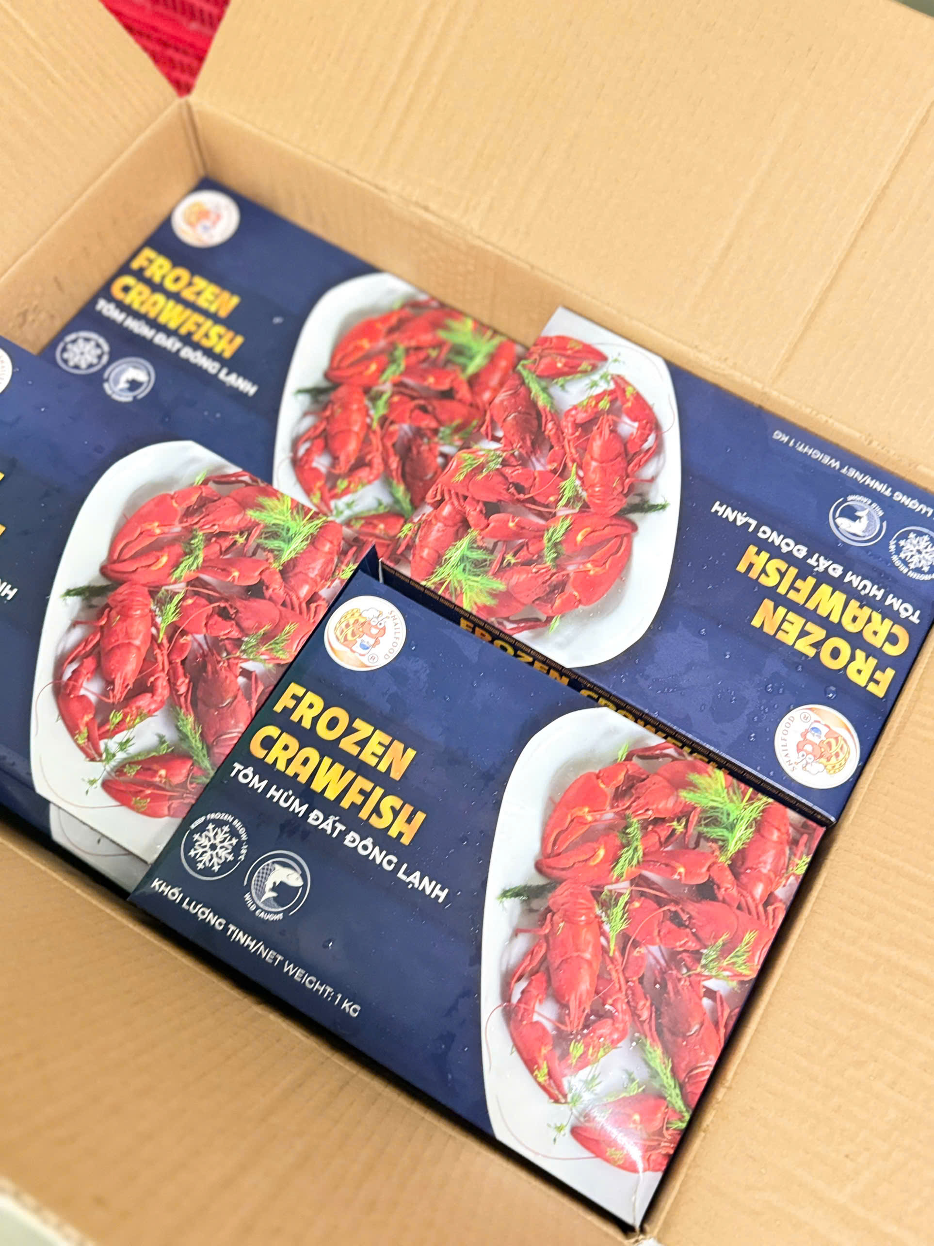 Tôm hùm đất - Hộp 1kg Size 20-30 con (giao TPHCM)