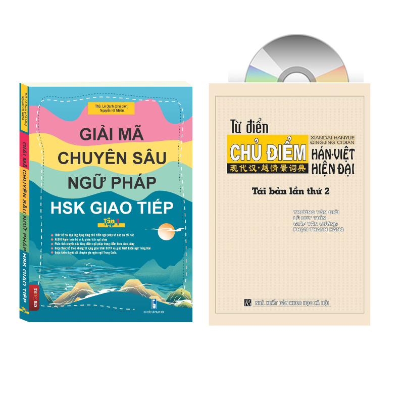 [HCM]Sách-Combo: Giải Mã Chuyên Sâu Ngữ Pháp HSK Giao Tiếp Tập 1( có Audio Nghe)+Sách từ điển chủ điểm song ngữ Hoa Việt+Tặng DVD