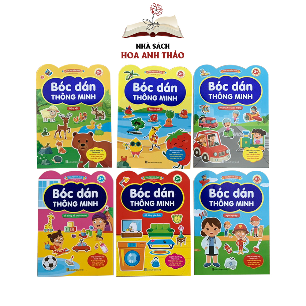 Sách - Bóc dán thông minh song ngữ Việt Anh dành cho trẻ từ 2-6 tuổi (Bộ 6 cuốn)