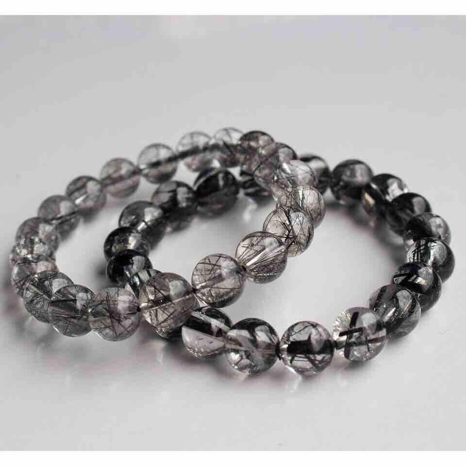 [HCM]Vòng Đá Thạch Anh Tóc Đen Tự Nhiên 8MM