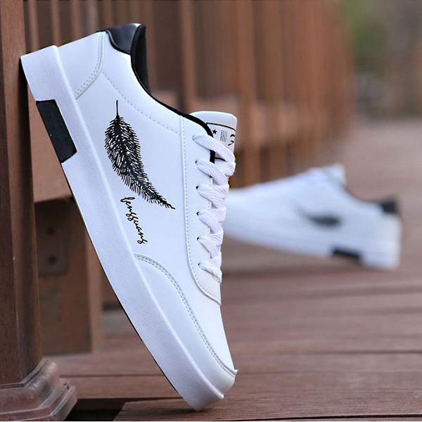 Giày nam thể thao sneaker trắng KINGSHOSES LC01 đẹp cho học sinh đi học đi làm cao cấp