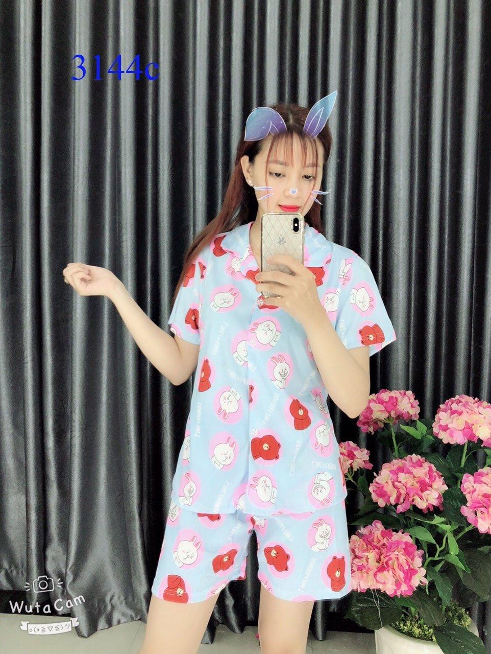 Set bộ đồ đùi pijama măc nhà cao cấp