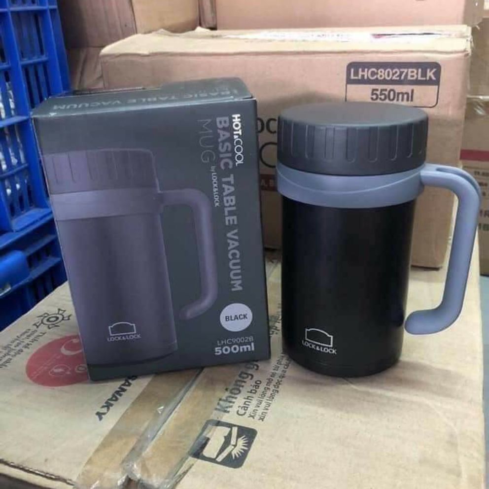 Ly giữ nhiệt 500ml lock&lock basic table mug - đồ khuyến mãi của nivea 💘💘