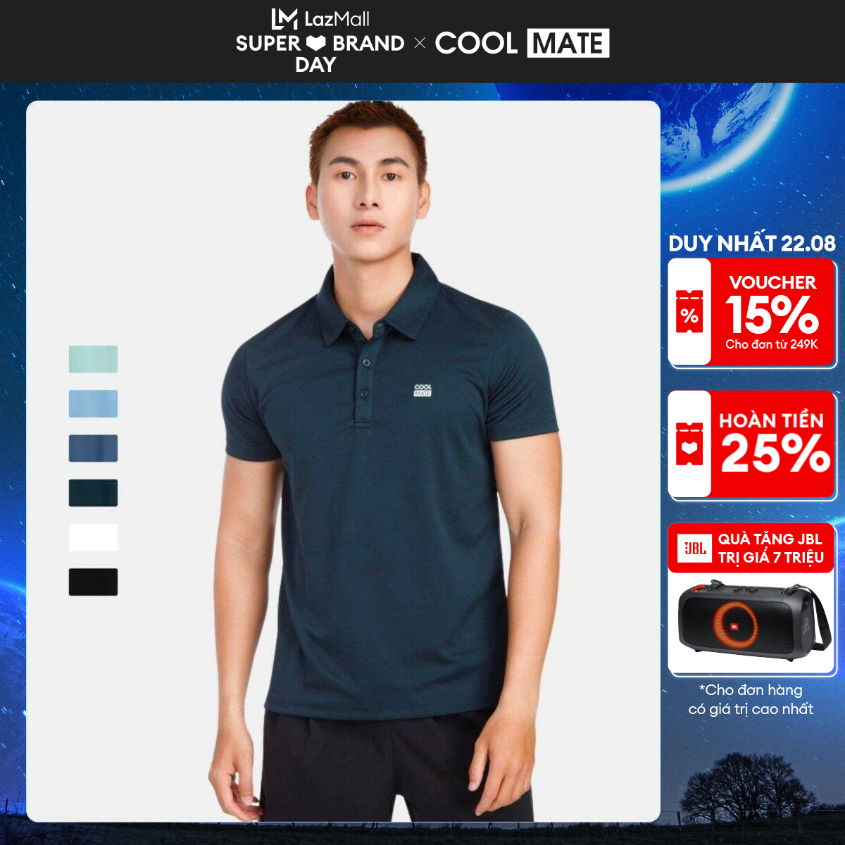 Sale 22-8｜Thời trang｜Coolmate｜Mua 3 giảm 40%／Mua 4 giảm 50%＋Voucher 500K cho đơn 1 triệu