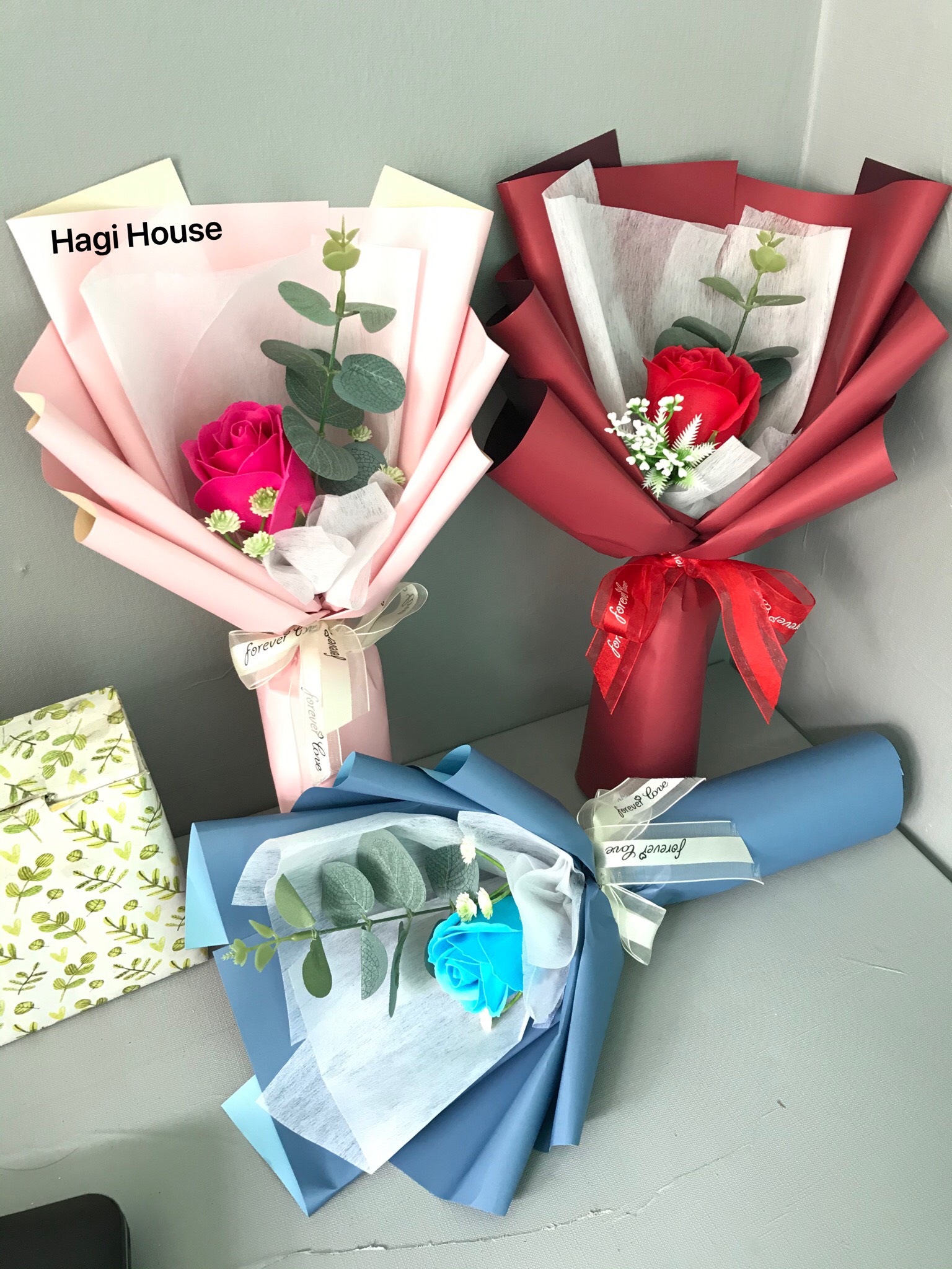 Combo 12 bó hoa sáp thơm, hoa sáp vĩnh cữu, quà tặng khách hàng, quà tặng bạn bè