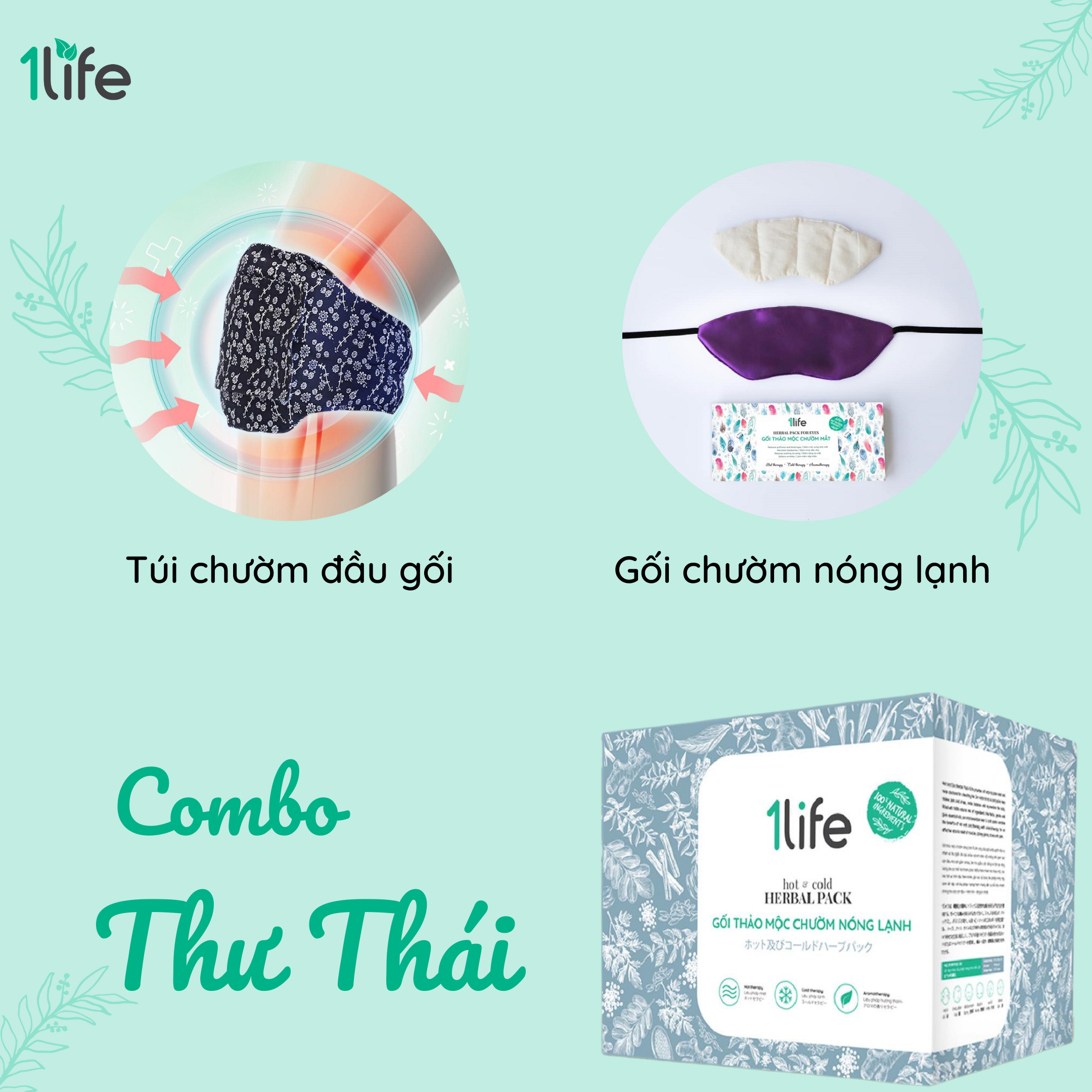 Combo thư thái 1life - hot and cold herbal pack
