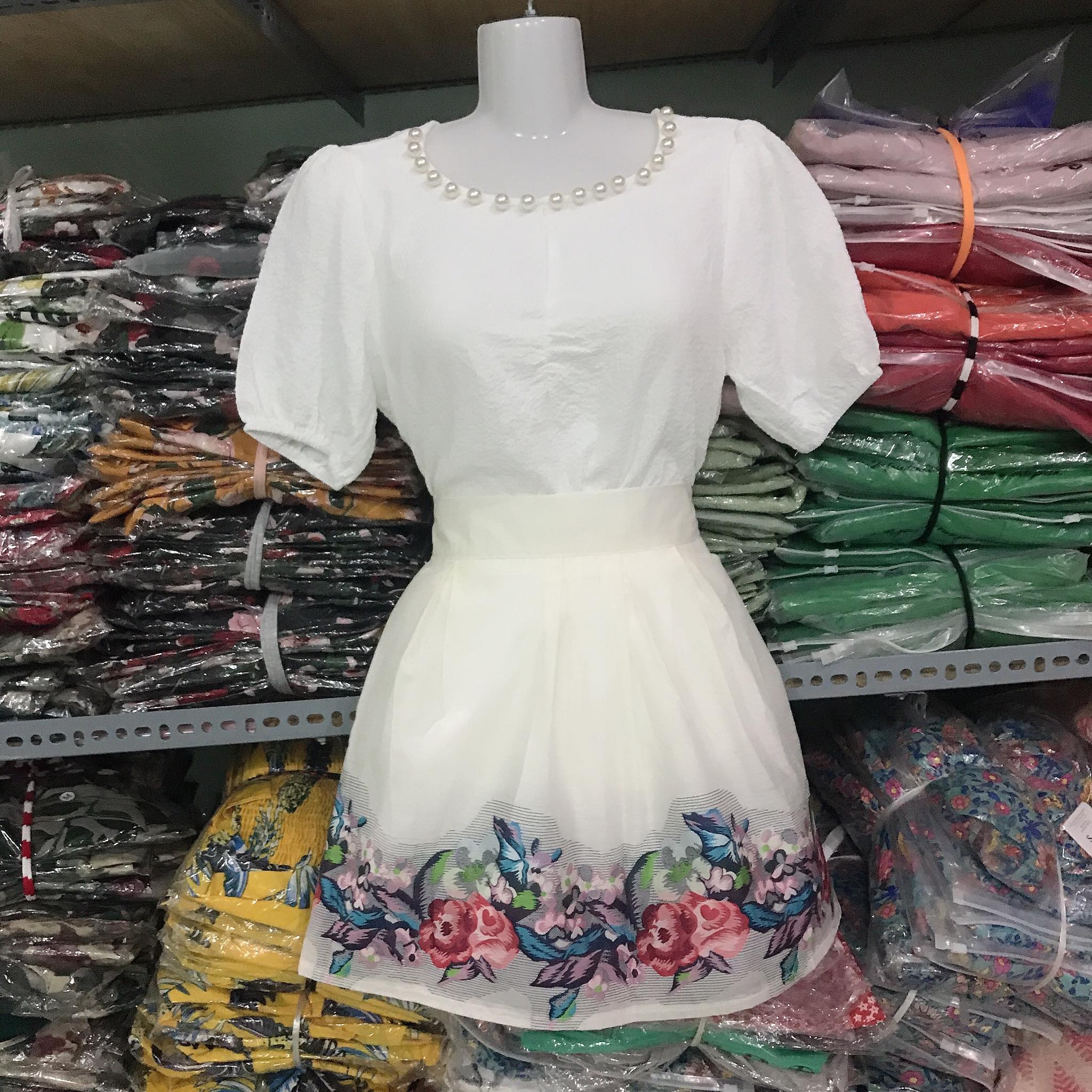 (xả kho) Chân váy họa tiết phong cách Hàn quốc