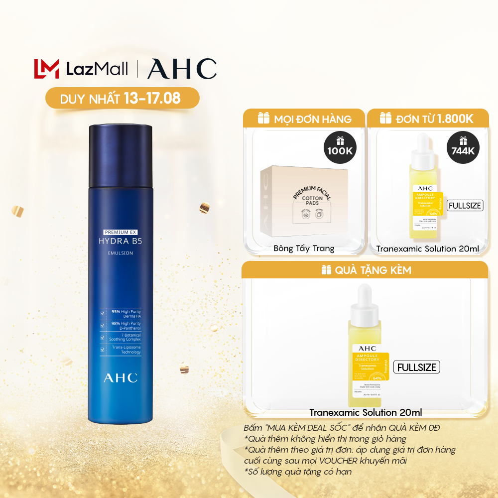 Sữa dưỡng ahc premium ex hydra b5 emulsion 140ml