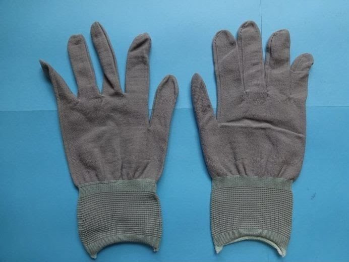 10 đôi Găng tay Polyester không phủ PU - Màu xám