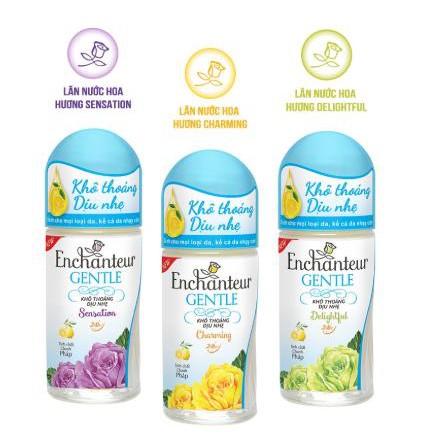 ENCHANTUER_ lăn khử mùi Enchanteur Gentle Charming/ Delightful/ Sensation 50ml.
