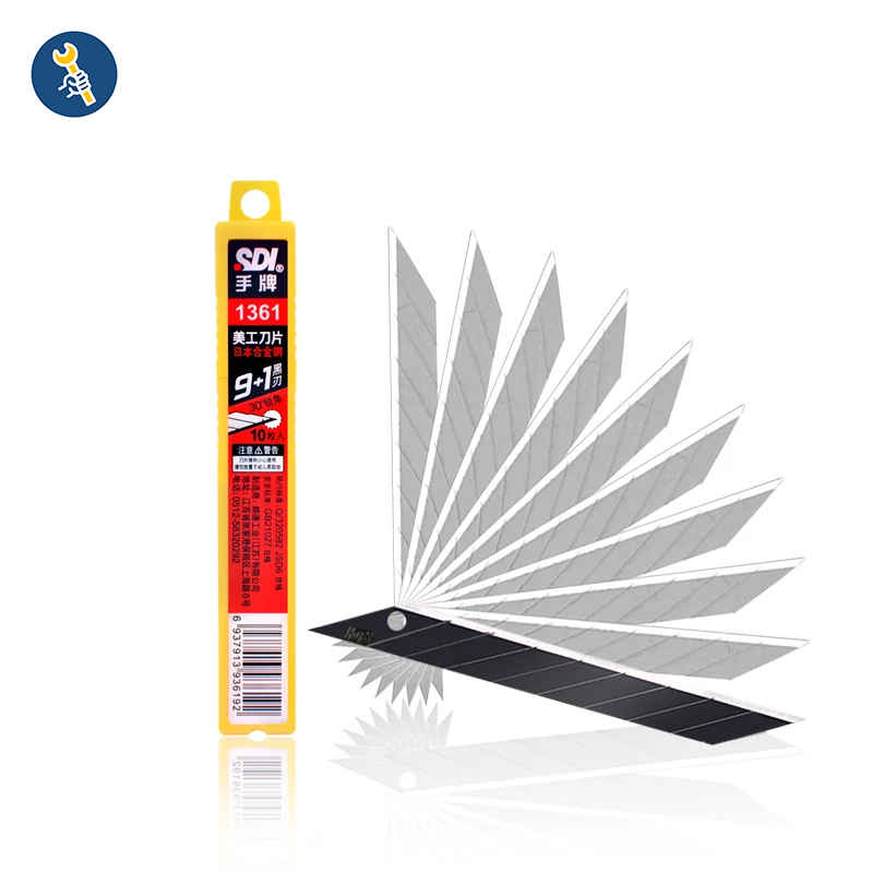 10 chiếc lưỡi dao dự phòng phụ kiện dụng cụ cầm tay thay thế bằng thép carbon SK2 góc 9mm 30 °
