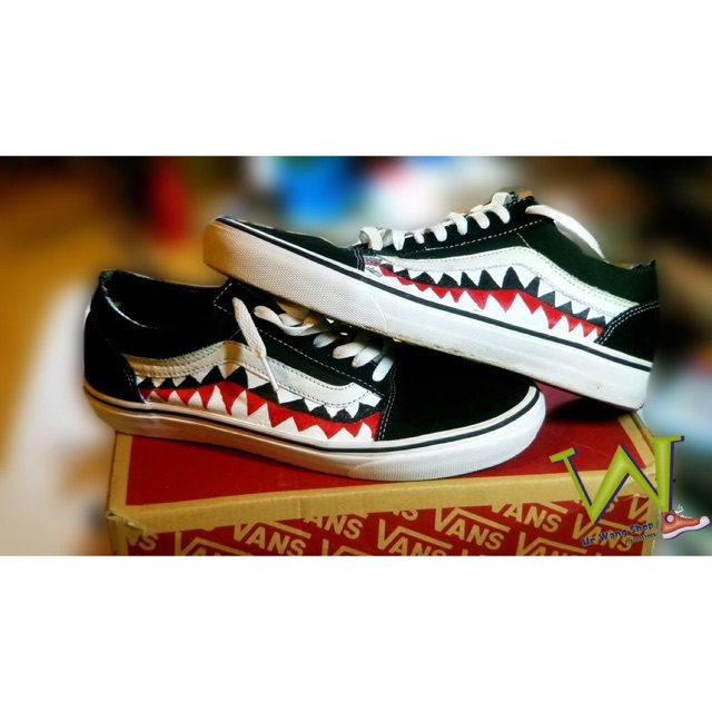 Giày vans old skool cá mập đen trắng 36-43