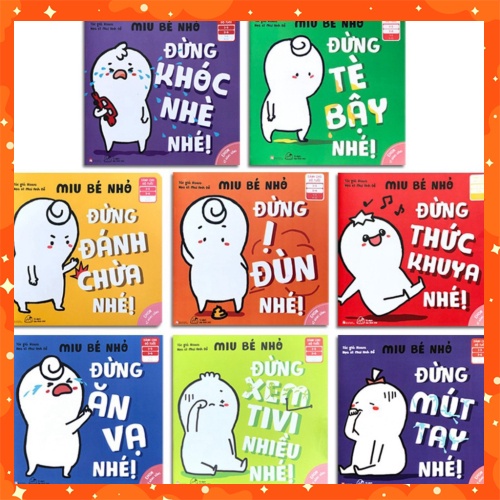 Bộ 8 cuốn Miu bé nhỏ - tập kỹ năng sống cho bé