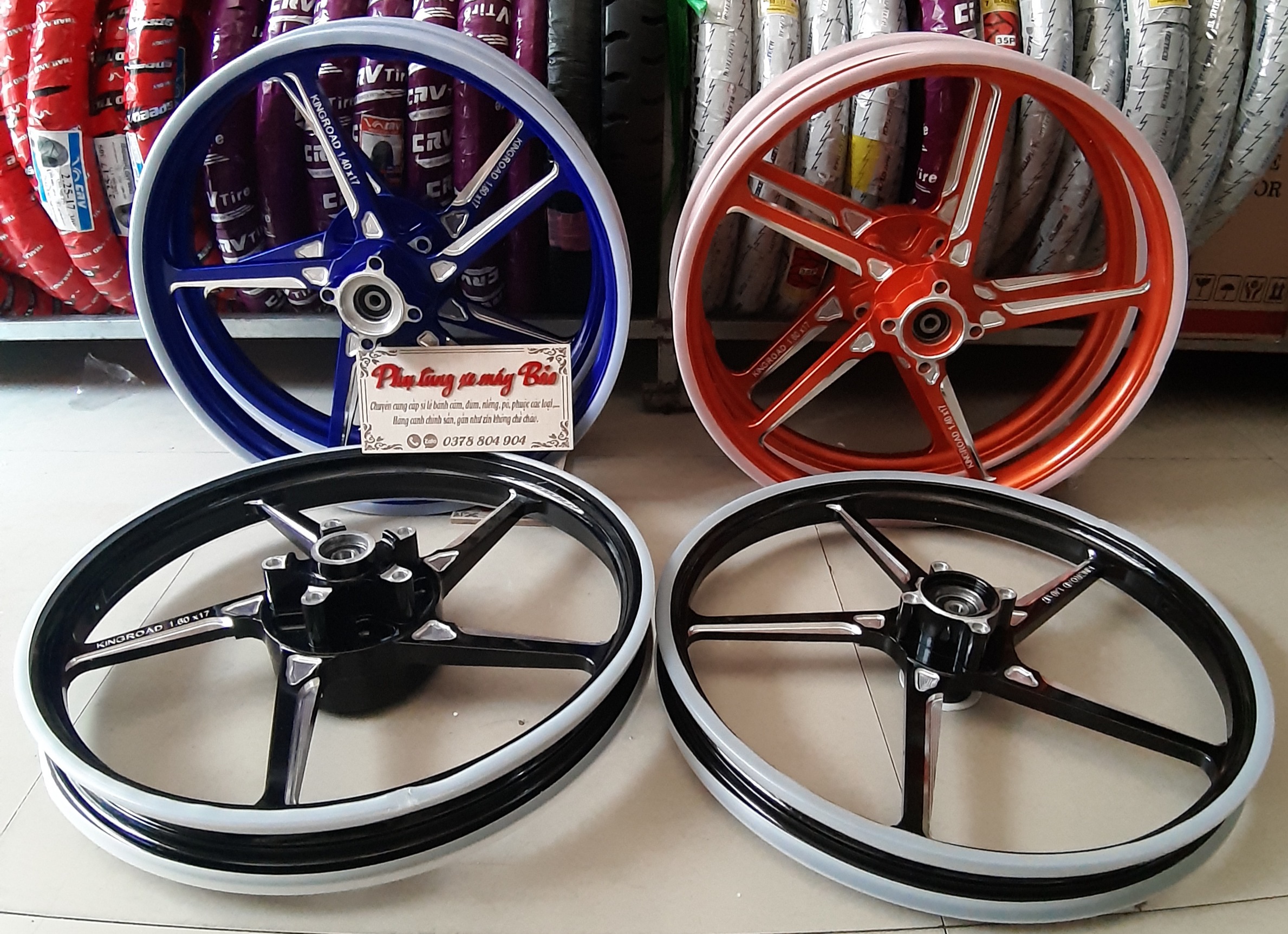 bánh mâm CNC EXCITER 150 bảng 1.4/1.6 (5 cây xéo)