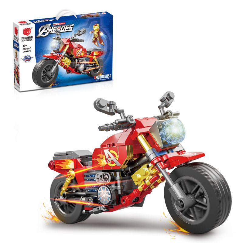 Đồ chơi lắp ráp mô hình xe moto biệt đội siêu anh hùng AVENGERS