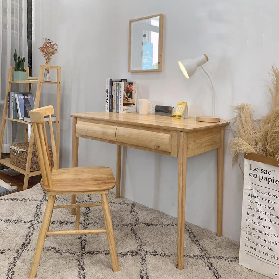 Bàn làm việc gỗ Luxury Deskaholic - Chất Liệu Gỗ Tự Nhiên – Hàng Cao Cấp Chuẩn Xuất Khẩu