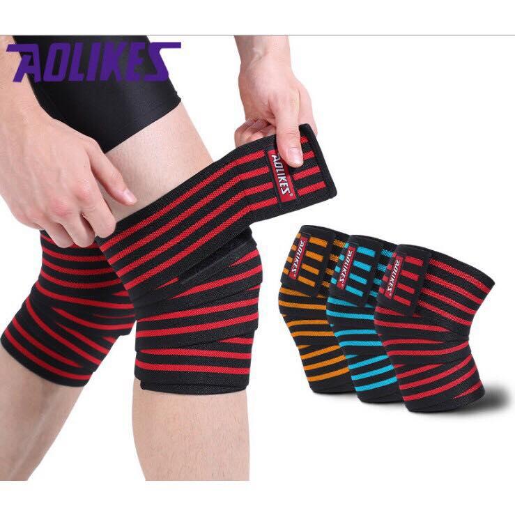 Dây quấn gối tập gym, đồ tập tập thể hình, thể thao Cao Cấp Aolikes