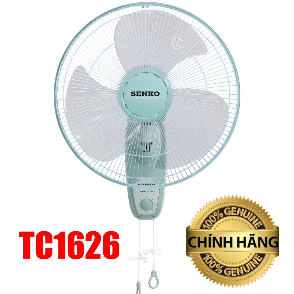 Quạt senko treo tường tc1626 47w - quạt treo 2 dây, động cơ lõi đồng 100%, vận hành êm ái, bảo hành 24 tháng