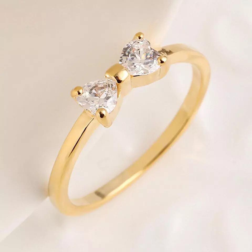 Nhẫn nơ đính cườm S99 cao cấp