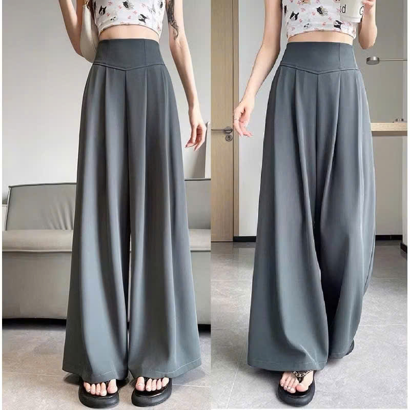  Quần ống rộng giả váy xếp ly  CÓ BIGSIZE 40 - 75KG   dáng dài quần Vải Lưng Cao chất mềm mịn mát,-MAS- mã 831 