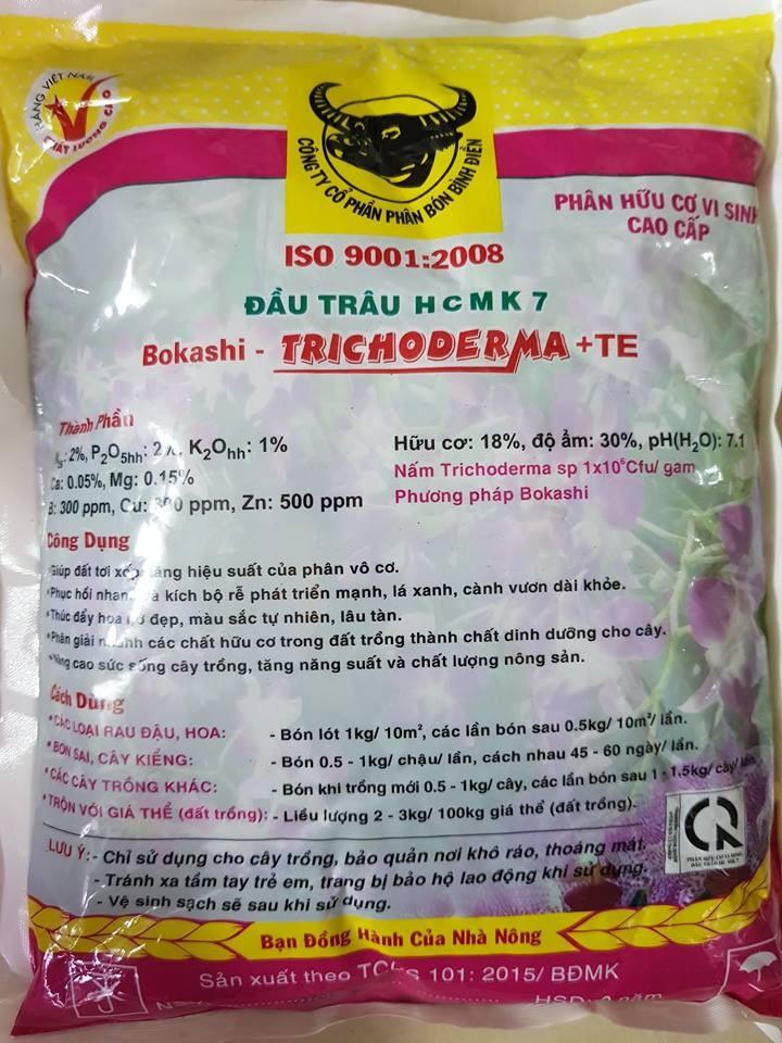 [HCM]Phân bón đầu trâu vi sinh cao cấp hữu cơ Trichoderma TE gói 1kg