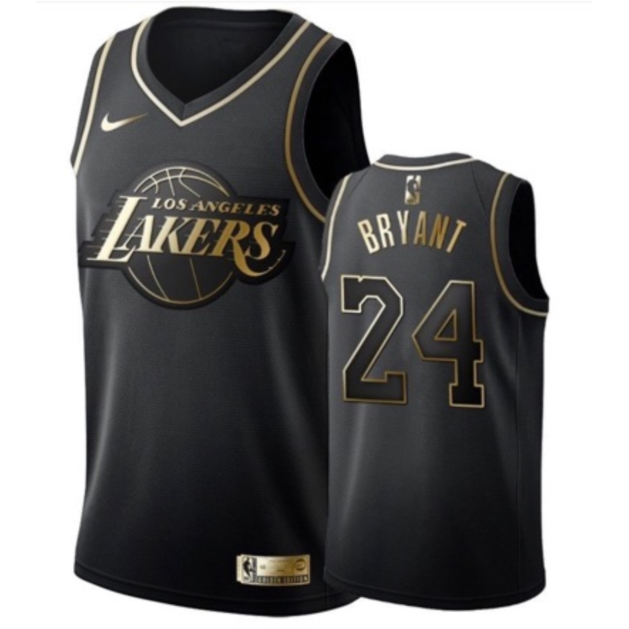 Ready Stock nba Los Angeles Lakers No. 24 Kobe Bryant black golden basketball jersey