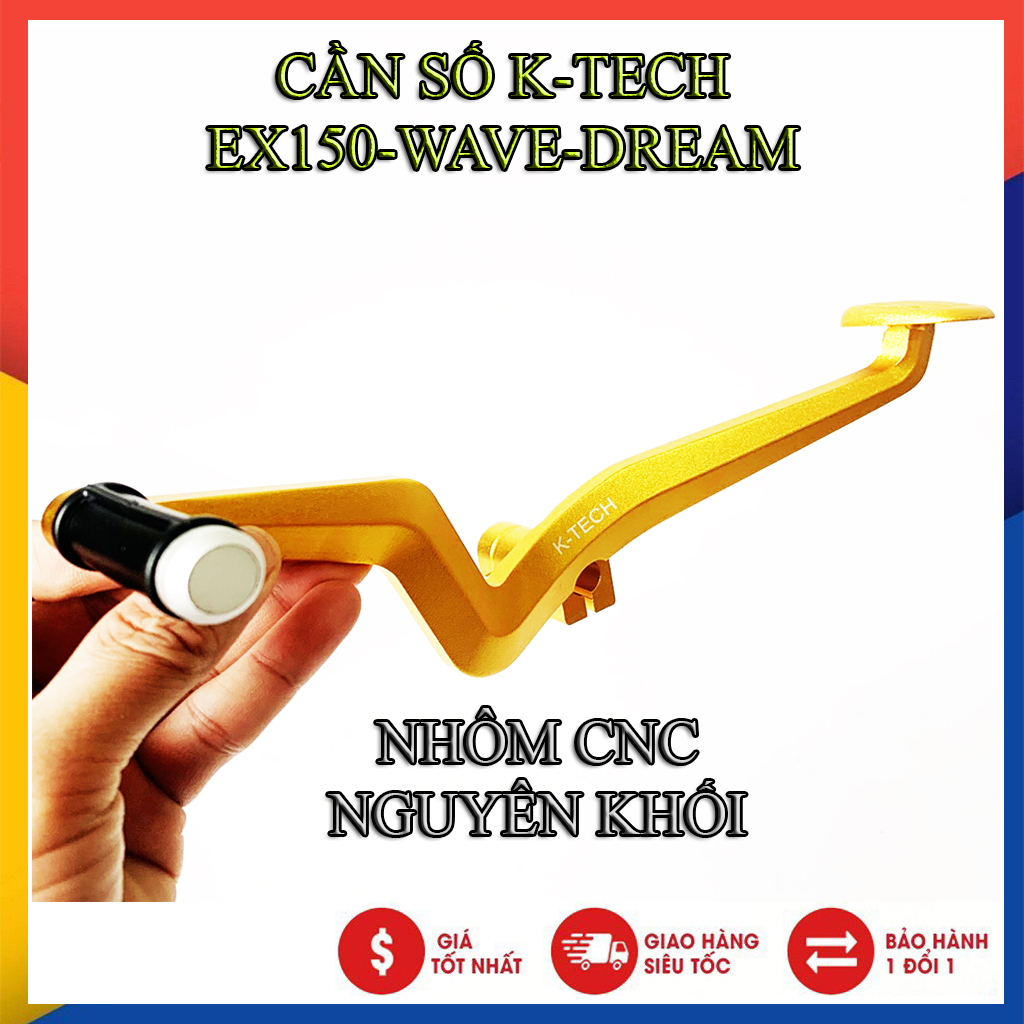 Cần số k tech cho xe exciter 150, wave, dream nhôm cnc nguyên khối