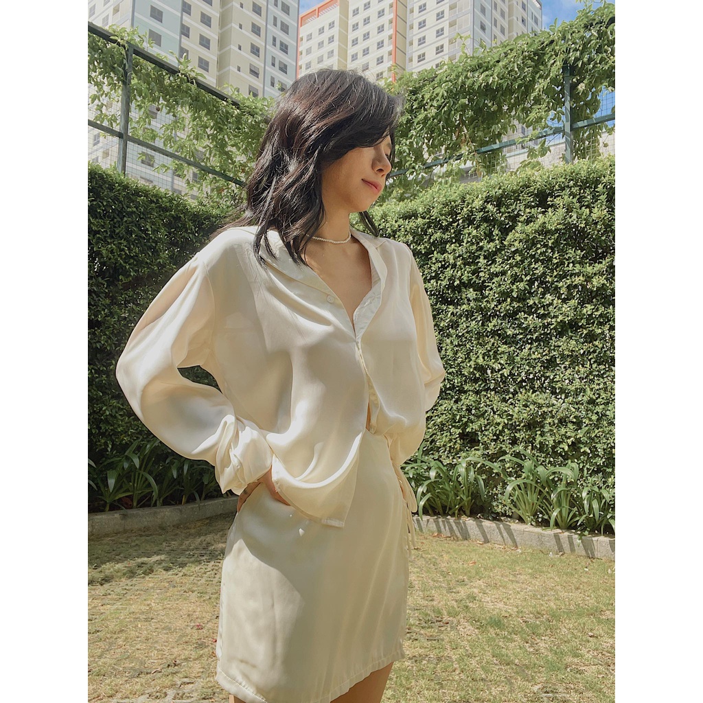 Áo somi cổ lụa