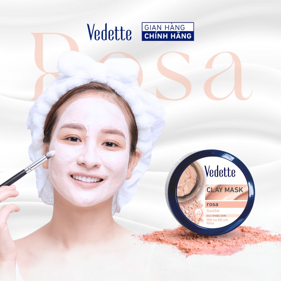 Mặt nạ đất sét Vedette Rosa 145g