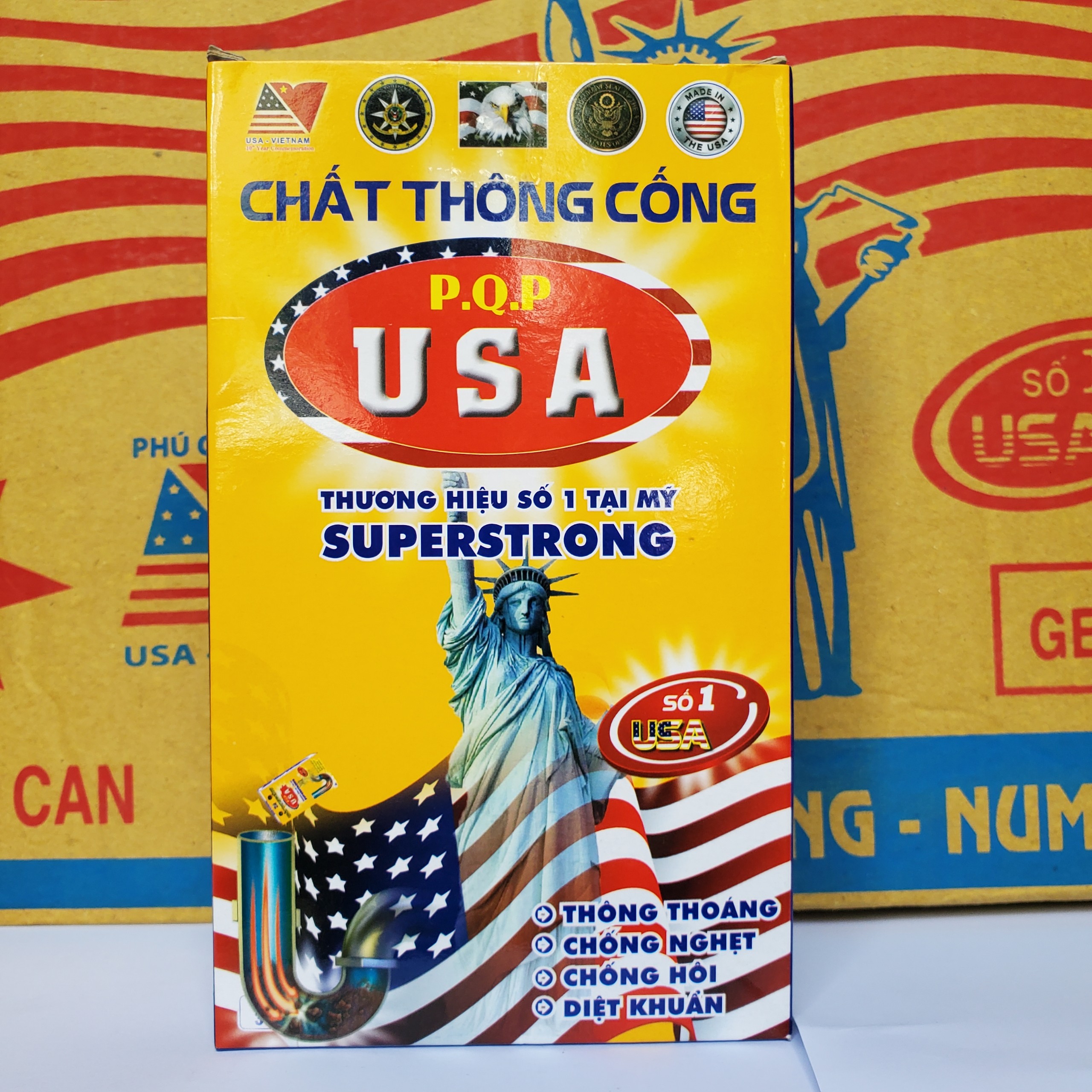 Hộp bột thông cống p.q.p usa số 1