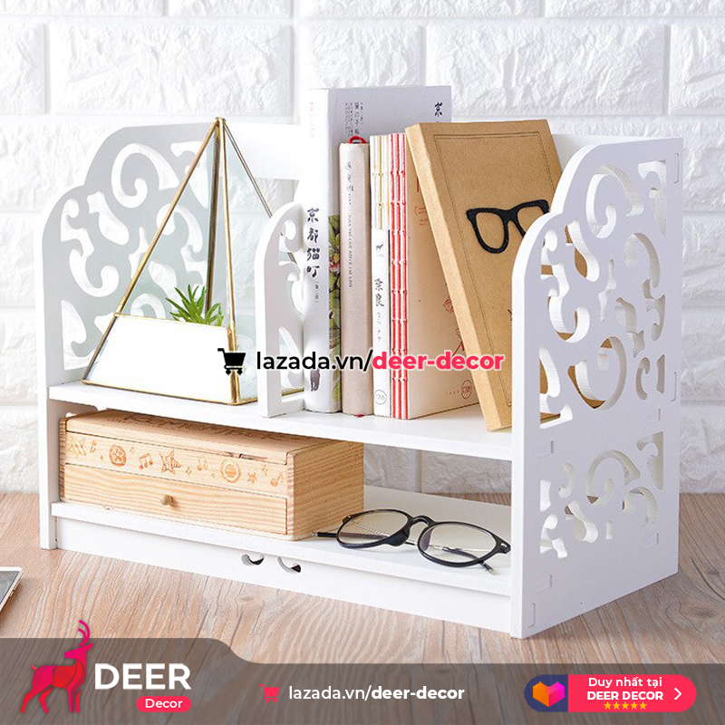 Kệ sách để bàn - để đồ dùng văn phòng đa năng tiện lợi - deer decor