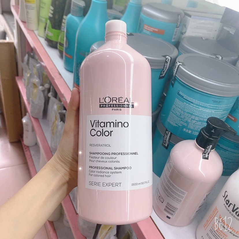 Dầu gội loreal vitamino color resveratrol giữ màu tóc nhuộm 1500ml