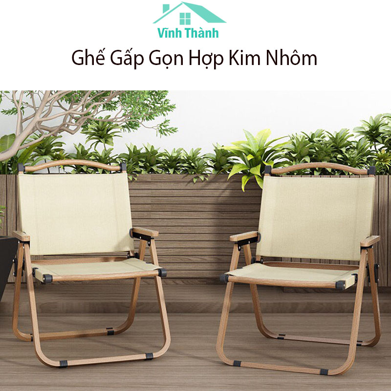 Ghế gấp gọn dã ngoại khung hợp kim nhôm tải trọng 150kg - ghế câu cá, ngồi ban công cà phê