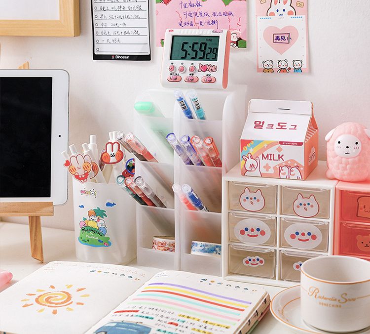Kệ đựng bút để bàn tiện dụng hữu ích storage box pen holder nhiều màu sắc lựa chọn