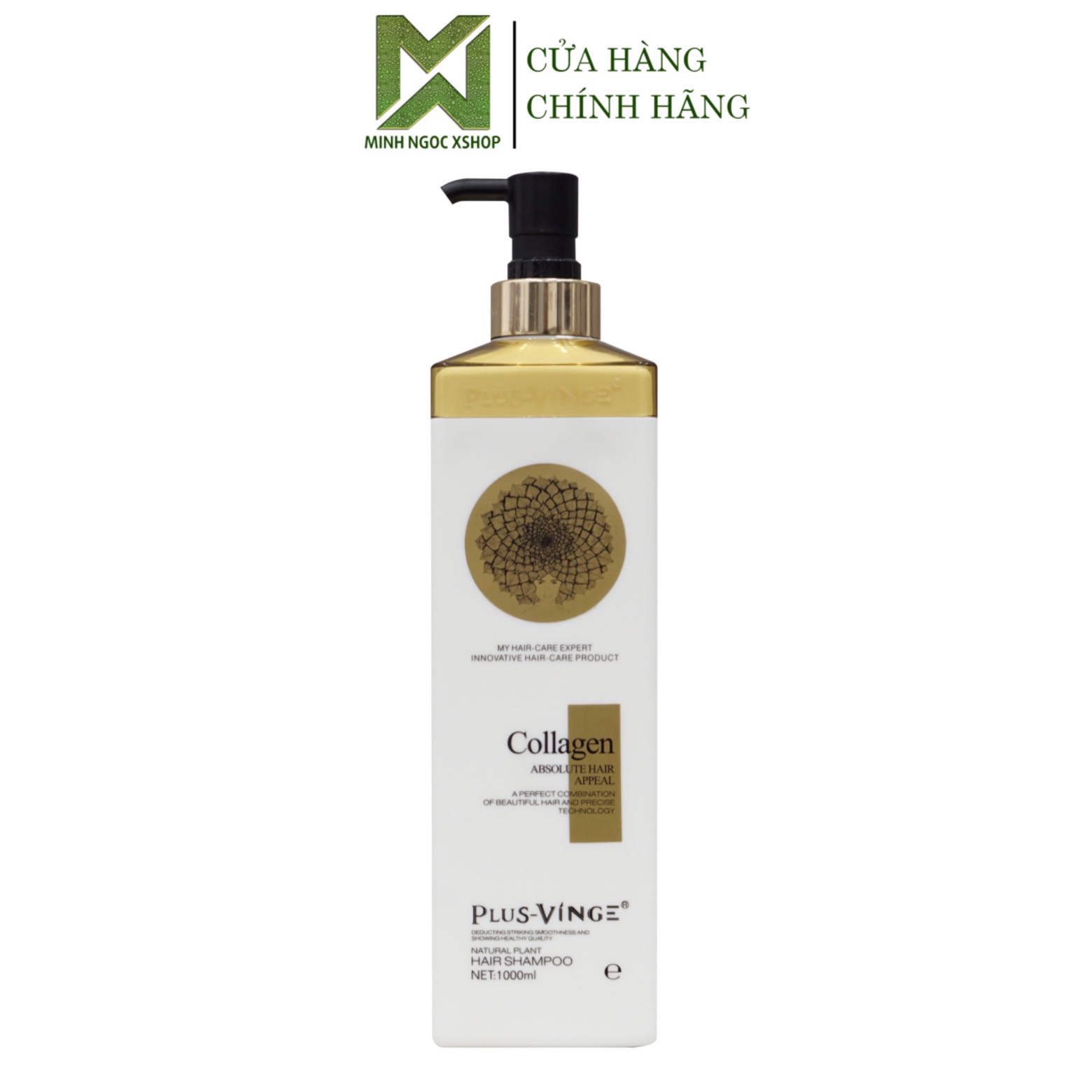 Dầu gội phục hồi, chống rụng kích mọc tóc Plus Vinge Collagen 1000ML