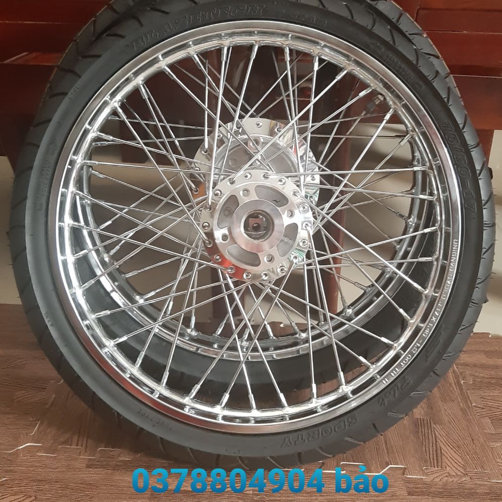 Bánh căm EXCITER 135 căm đùm mạ crom full vỏ ruột BLAZETECH như hình gắn như zin đảm bảo k chế