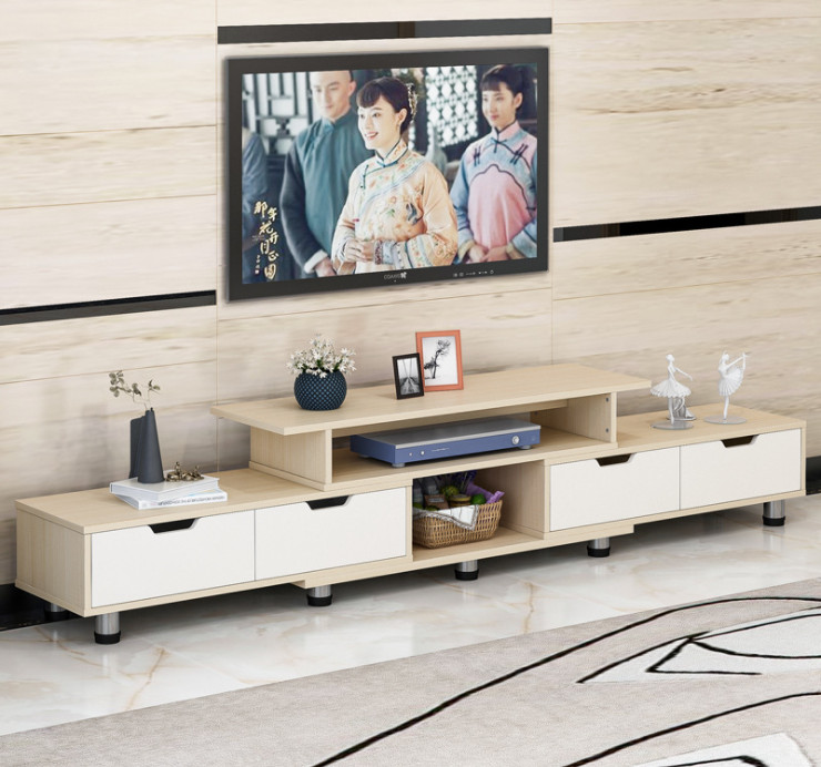 Kệ tivi gỗ phòng khách - Tủ tivi trang trí phòng khách, phòng ngủ - Kệ tủ TV gỗ  4 ngăn kéo nhiều màu đẹp