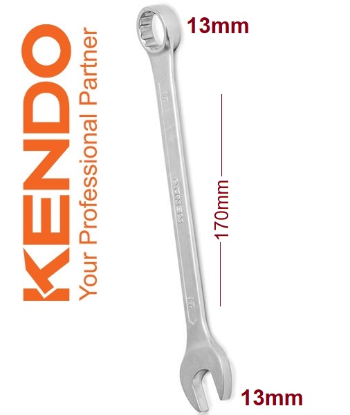 [HCM]KENDO Khóa 13 Cờ lê vòng miệng 13mm dài 170mm CRV DIN 3113 15313