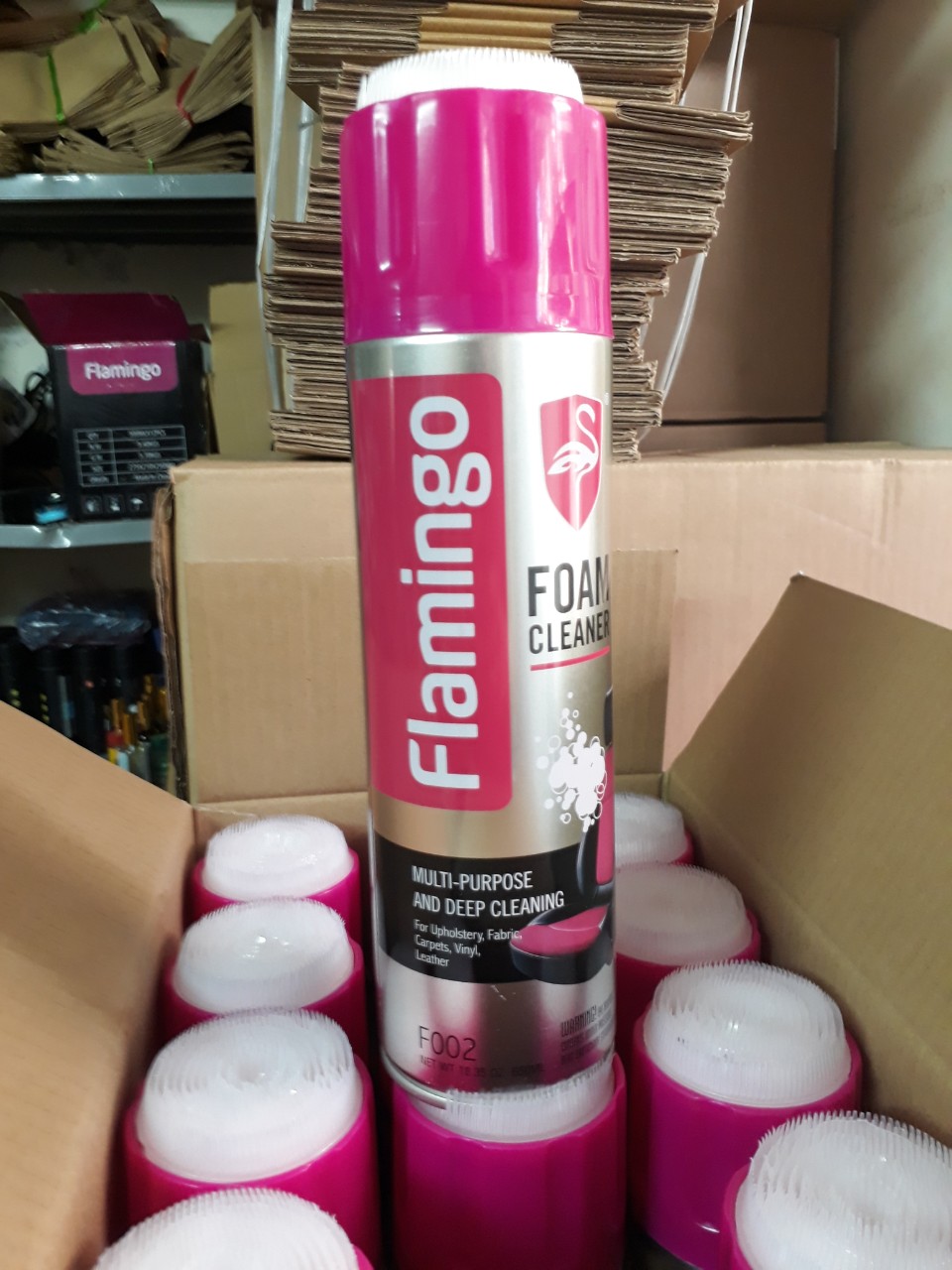 Combo 05 Chai xịt bọt Flamingo F002 vệ sinh da làm sạch ghế da , nội thất ô tô - Làm sạch ghế da, nỉ, taplo