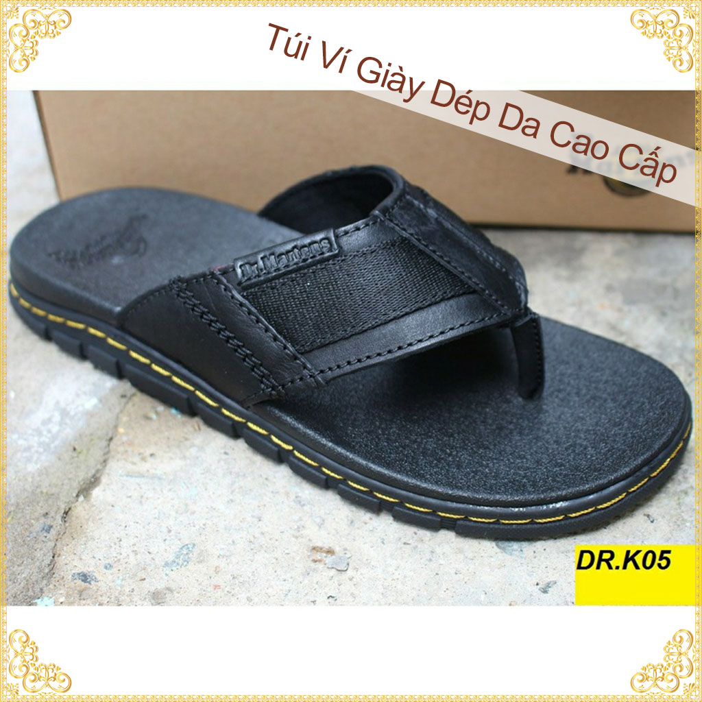 [HCM]Dép Xỏ Ngón Dr Martens ThaiLand - Dép Da Nam Quai Kẹp - Dép Da Bò Cao Cấp Siêu Bền - Dép Nam Da Bò Fullbox [Dr.MtK05]