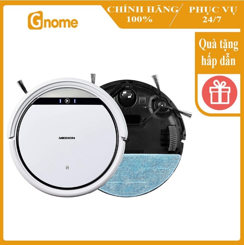 [Trả góp 0%][Hàng Nhập Đức] Robot hút bụi lau nhà Medion MD19510 chạy có điều hướng định vị thông minh điều khiển từ xa khả năng làm sạch linh hoạt tự động trở lại trạm sạc