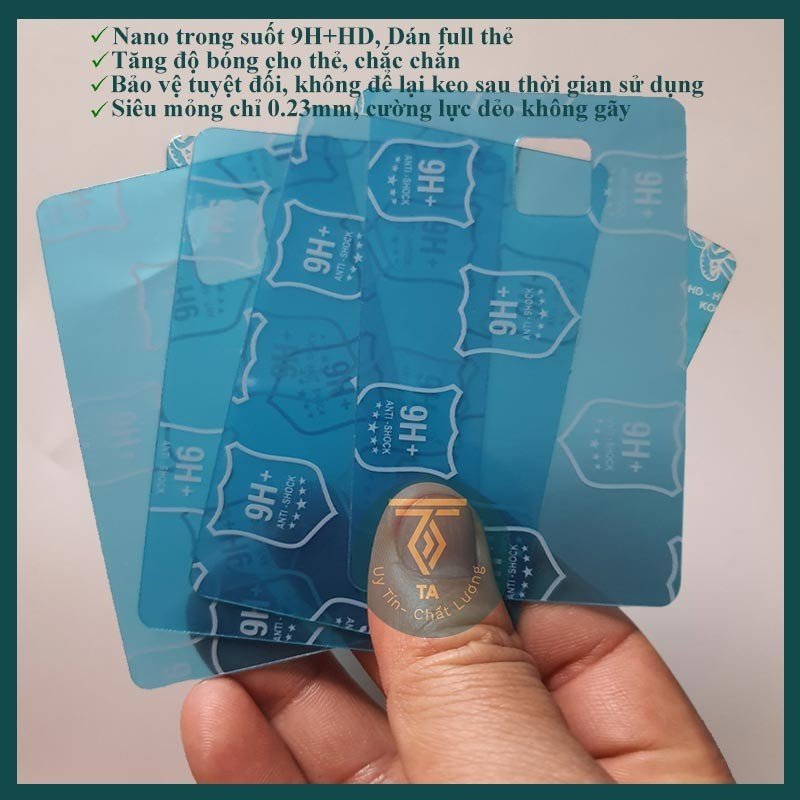 Miếng dán Căn cước công dân, bằng lái xe chống trầy xước,miếng dán CCCD cường lực 9h+