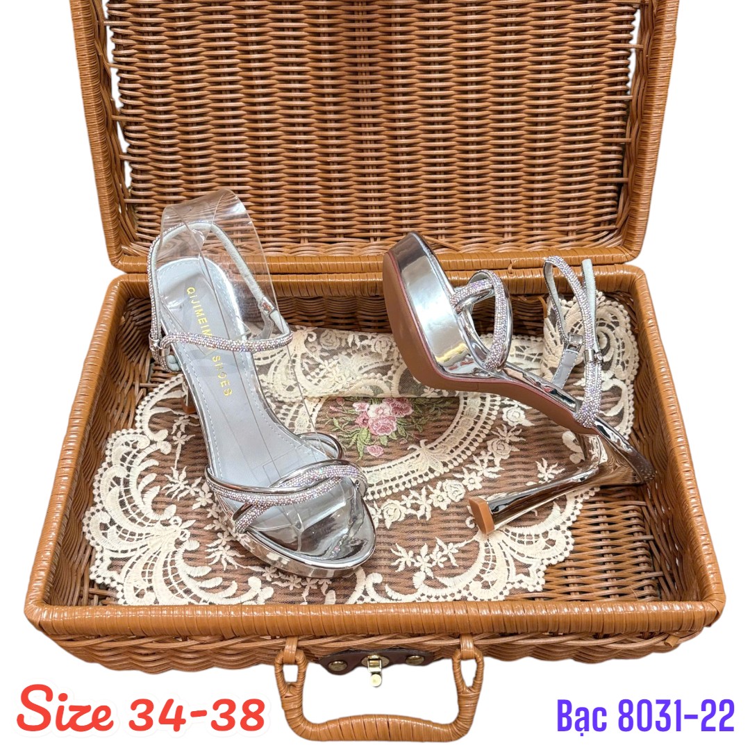 [Size 34>>>38] Diamond Rolled High Heel Sandals - Women's High Heel Sandals 11P Fullbox 8031-22 - 2