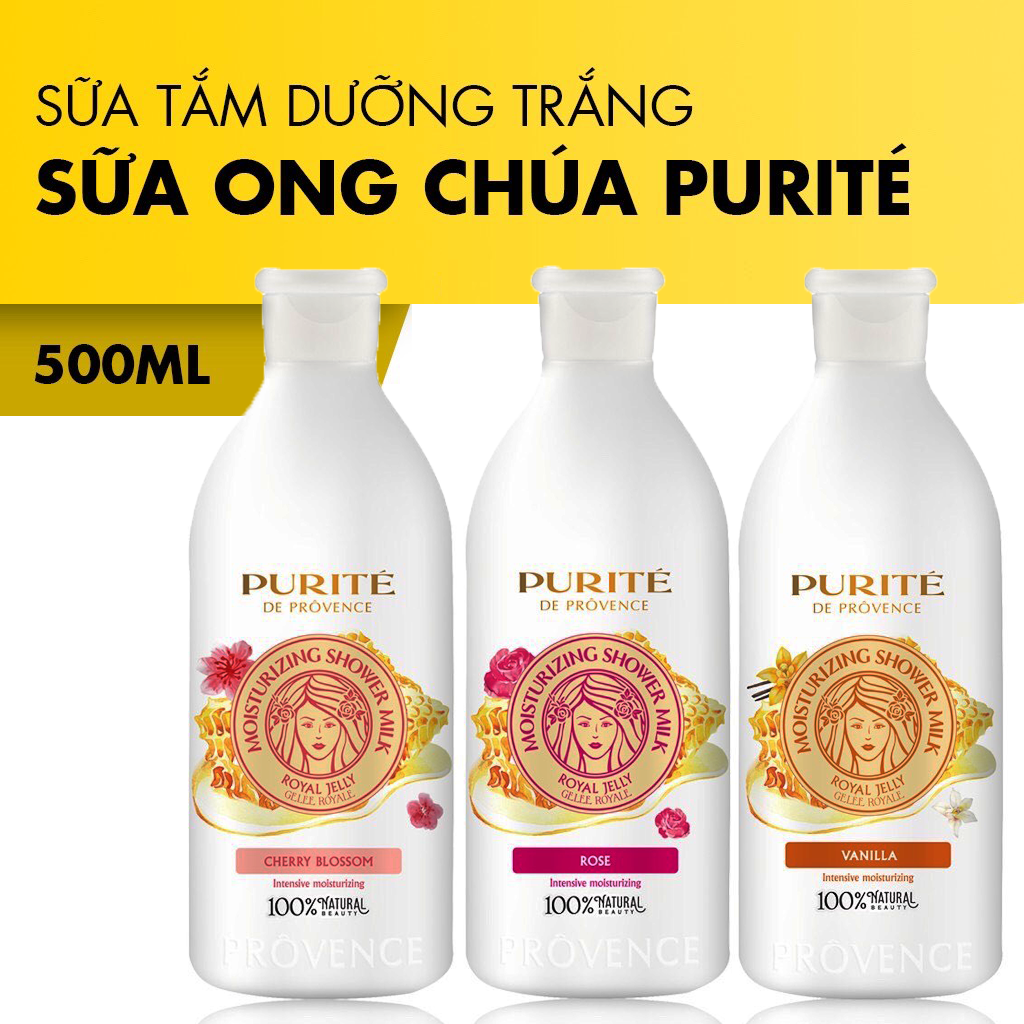 Sữa tắm dưỡng trắng da purité sữa ong chúa 500ml