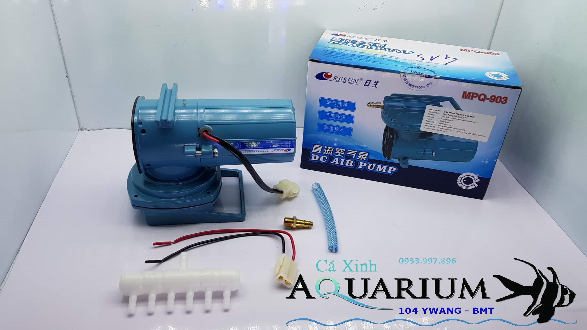 Resun mpq - 903 máy sủi oxi dùng bình acqui dc