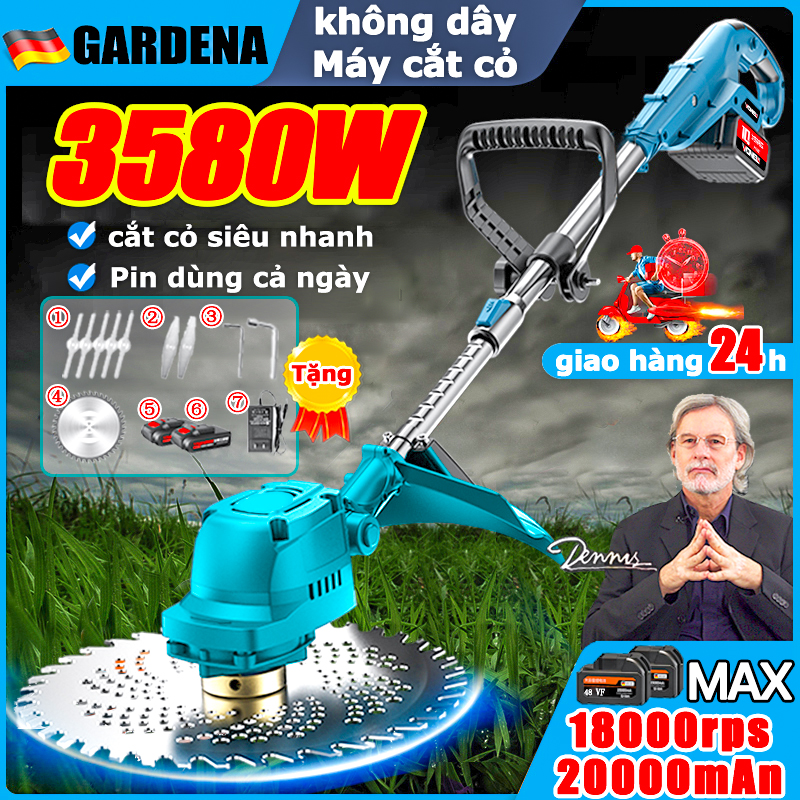 Cấp độ quân đội Đức GARDENA máy cắt cỏ cầm tay 3580W 48VF 20000mAn Cắt cỏ,Tải dài 300 giờ, thảm thực vật,máy phát cỏ,máy cắt cỏ dùng pin，Sức mạnh tối đa，Thích hợp để cắt cỏ, thảm thực vật，Máy cắt cỏ dùng，Máy cắt cỏ mini cầm tay，Máy cắt cỏ pin cầm tay