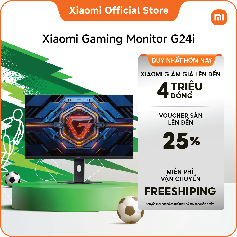 Màn hình máy tính Xiaomi Gaming Monitor G24i | Tám điểm nhấn vượt trội | Màn hình IPS LCD phản hồi nhanh | Chất lượng hình ảnh 1080P rõ nét | GTG 1ms Phản hồi nhanh, độ trễ thấp