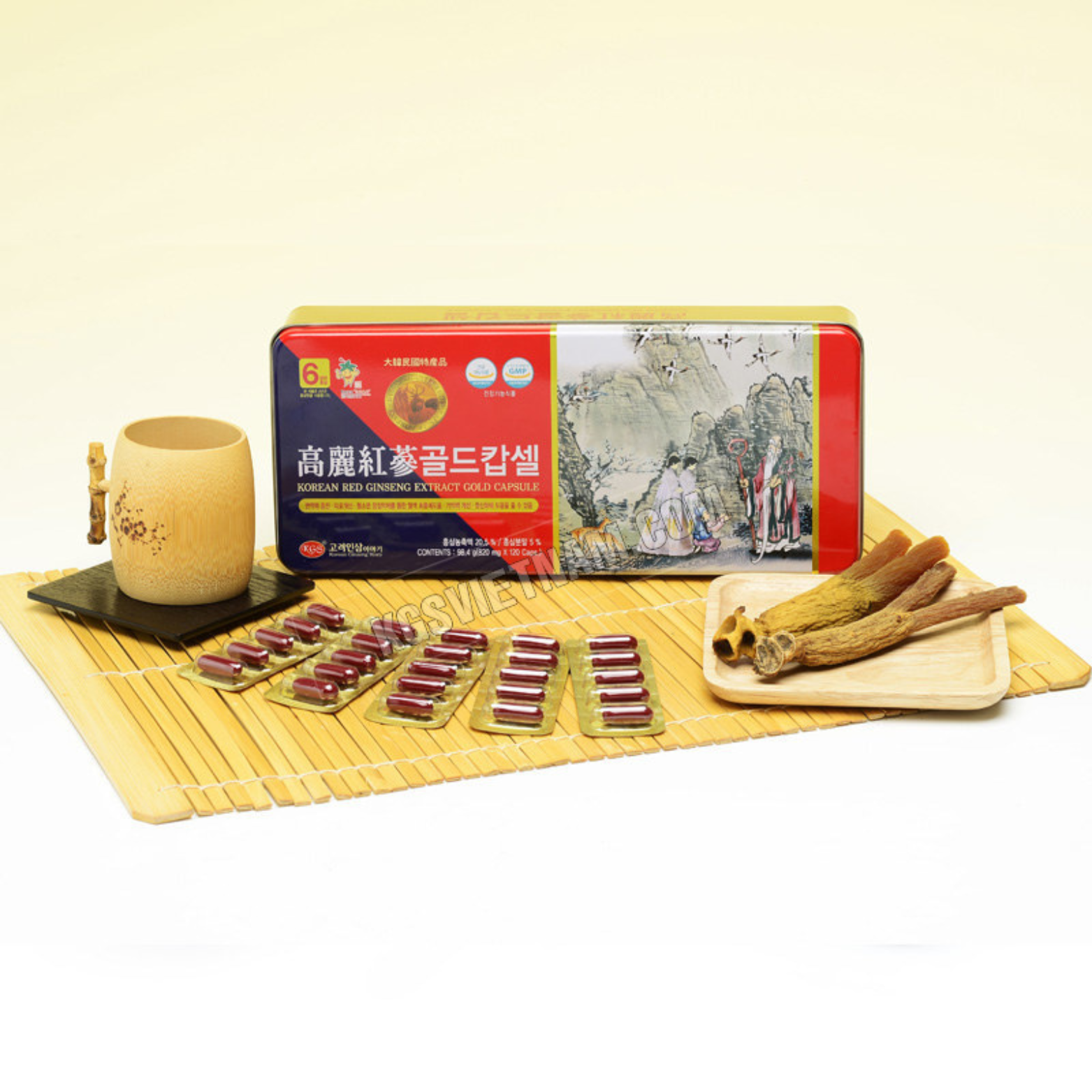 Viên sâm nhung linh chi kgs 98.4g 120 viên x 820mg