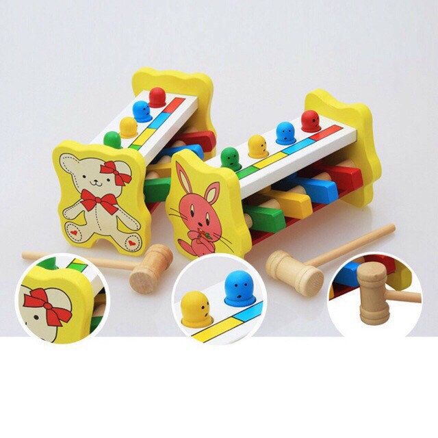 Đồ chơi gỗ - Đập chuột hình thỏ